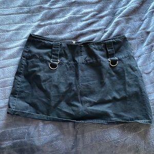 Black mini skirt with belt loops